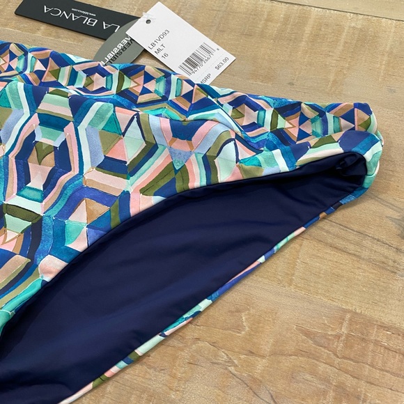La Blanca Riviera Reversible multicolor Hipster bikini bottom Nwt 16 - Picture 6 of 14